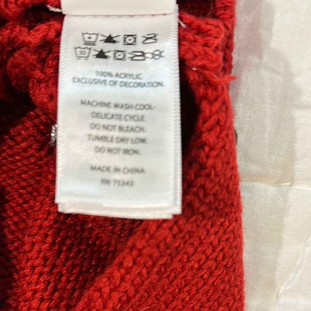 Martha Stewart Red and Green Dog Sweater - Picture 4 of 5
